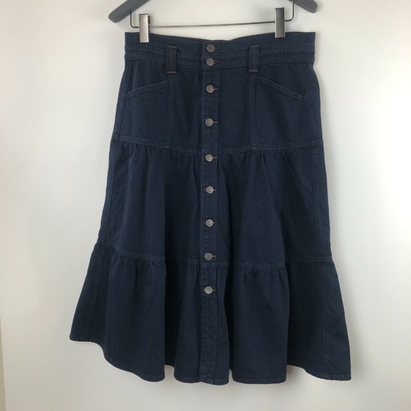 NEW Veronica Beard Lennon Tiered Denim Jean Skirt Size 14 SOLD OUT ONLINE - Picture 14 of 16